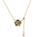 Beifei Flower Zircon Black Necklace