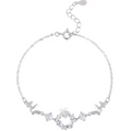 Zircon Flower Butterfly Wreath Bracelet